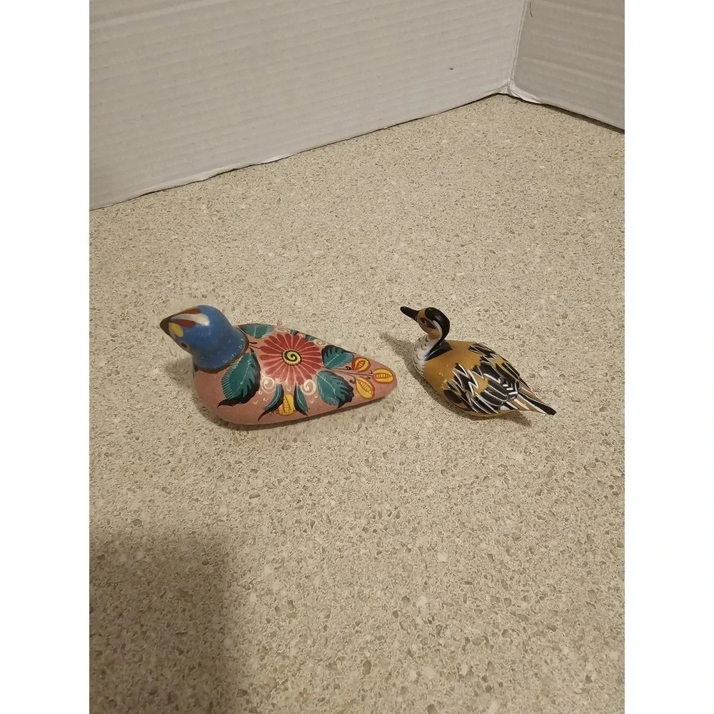 Wood Painted Bird And Duck Decorations